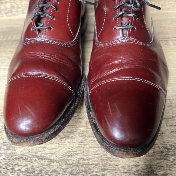 Allen Edmonds Park Avenue Burgundy Cap Toe Dress Oxford Leather Shoes Size 8.5 C main image 6